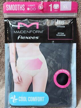 MAIDENFORM Flexees Cool Comfort All Over Smoothing Brief - Navy - XL  **NEW**